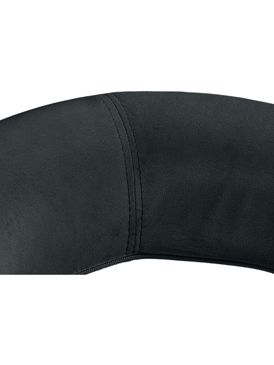 Barová stolička Olinda velvet chrome, čierna