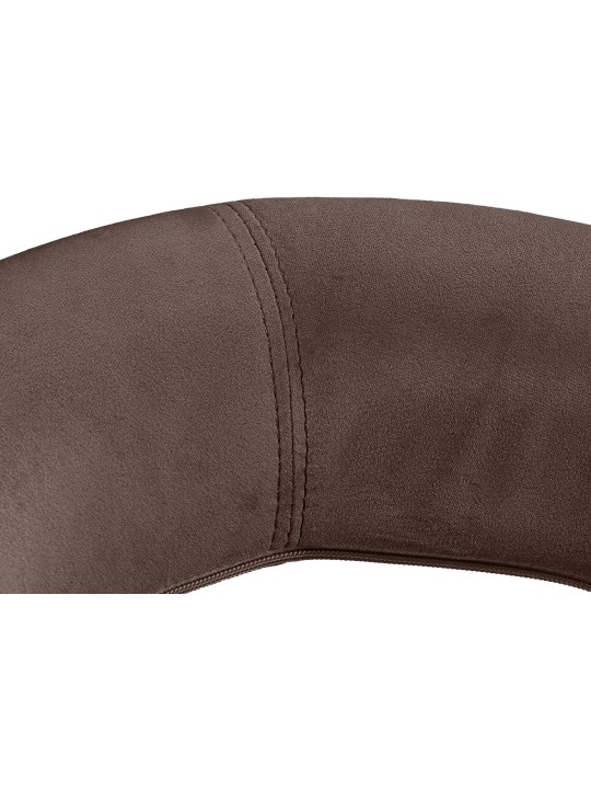 Barová stolička Olinda velvet chrome, hnedá