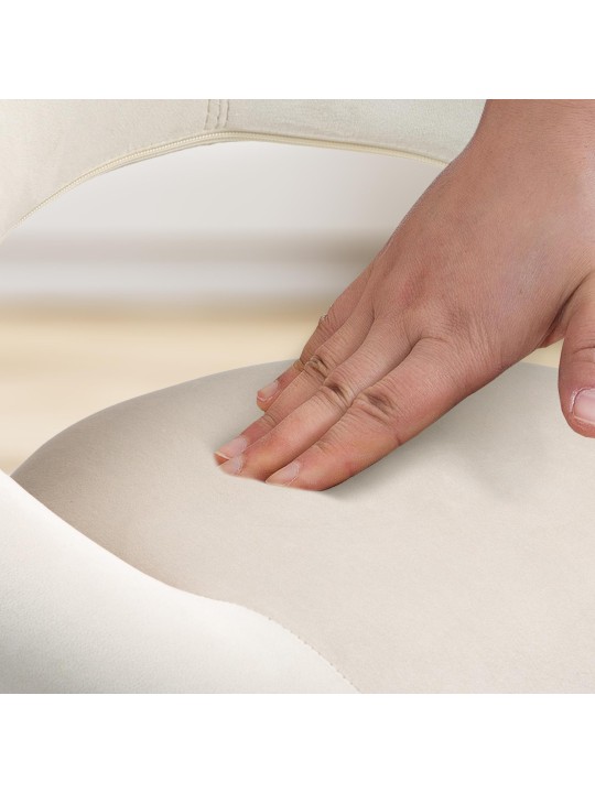 Barová stolička Olinda velvet, krémová