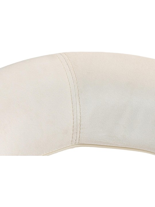 Barová stolička Olinda velvet, krémová