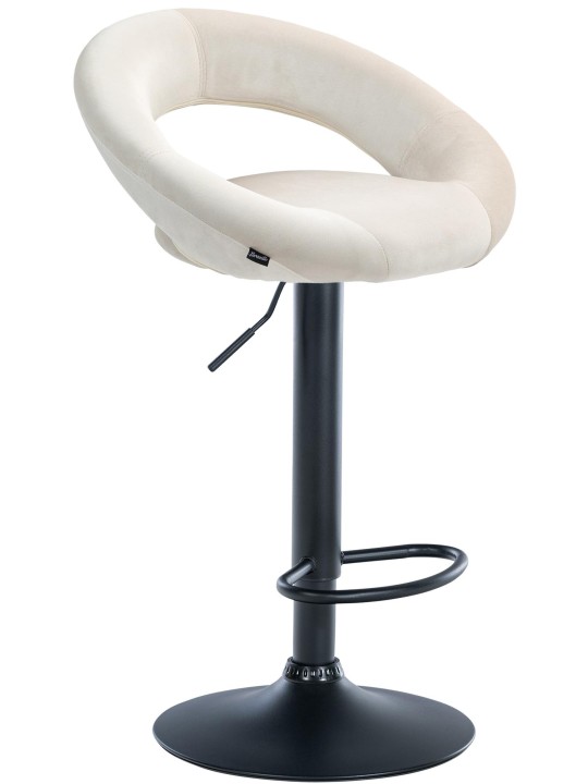 Barová stolička Olinda velvet, krémová