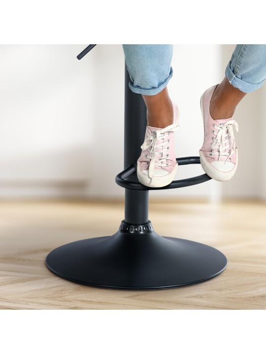 Barová stolička Olinda velvet, modrá