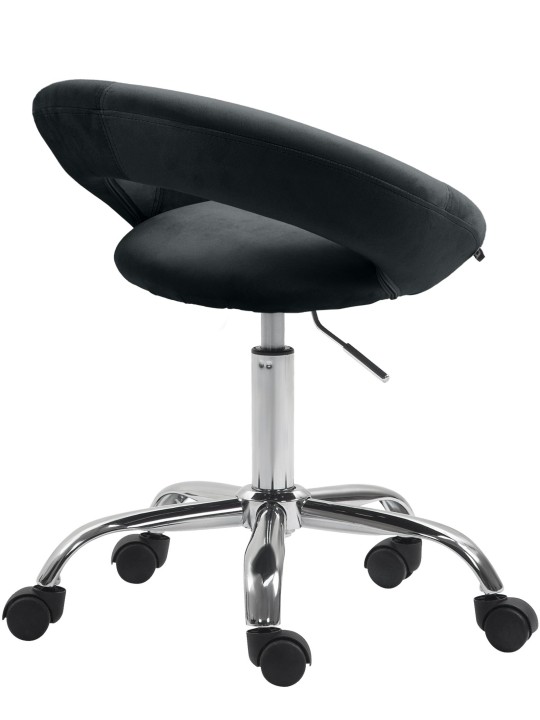 Pracovná stolička Olinda velvet, čierna