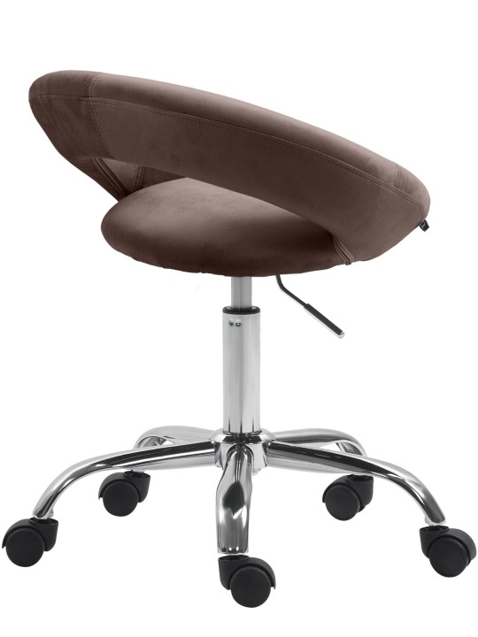 Pracovná stolička Olinda velvet, hnedá