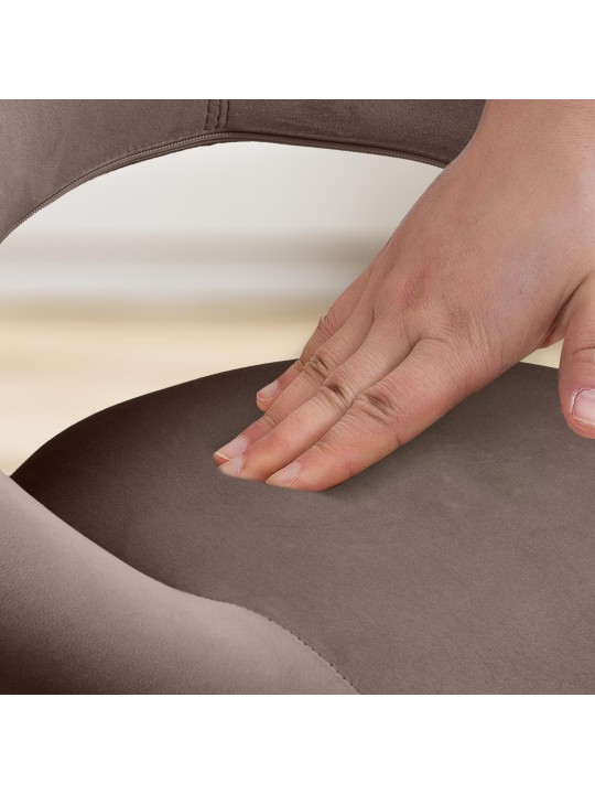 Pracovná stolička Olinda velvet, hnedá