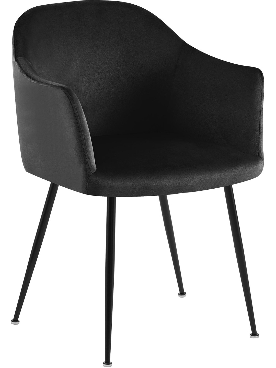 Jaysie zamatová jedálenská stolička, čierna