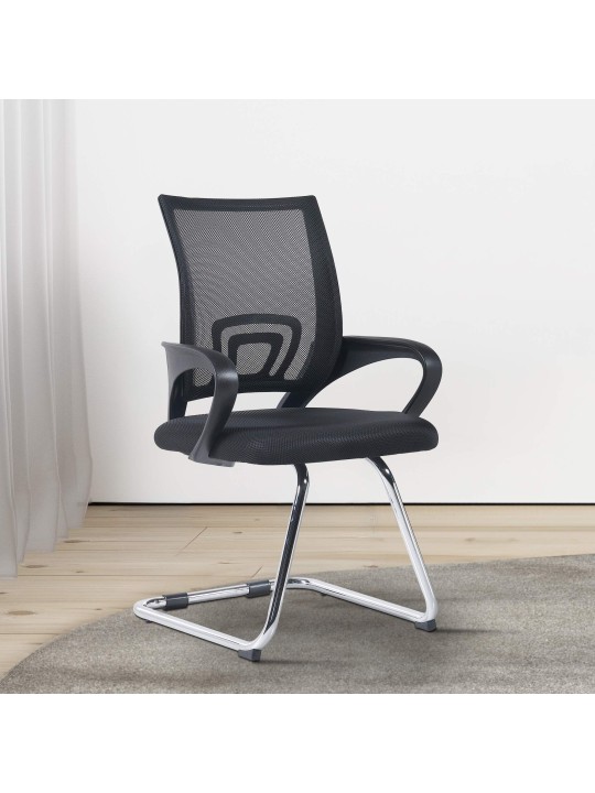 Súprava 2 návštevníckych stoličiek Eureka, čierna Súprava 2 návštevníckych stoličiek Eureka, čierna