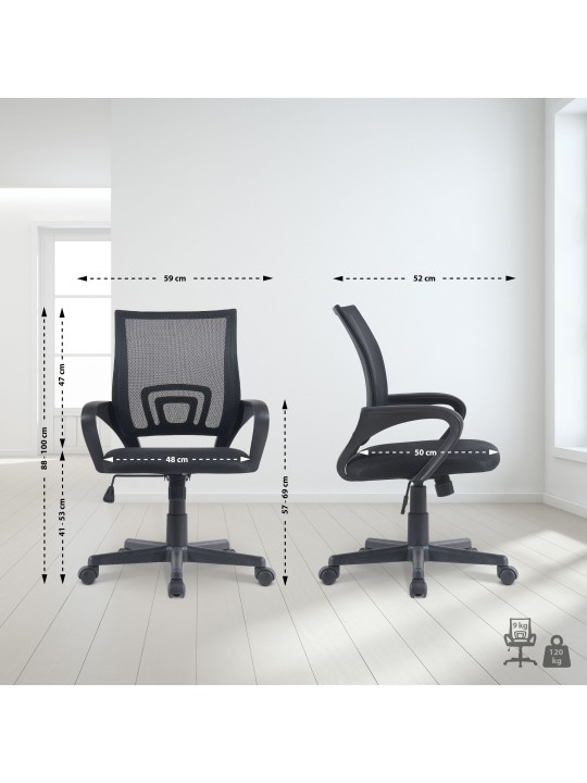 Kancelárska stolička Genius, čierna