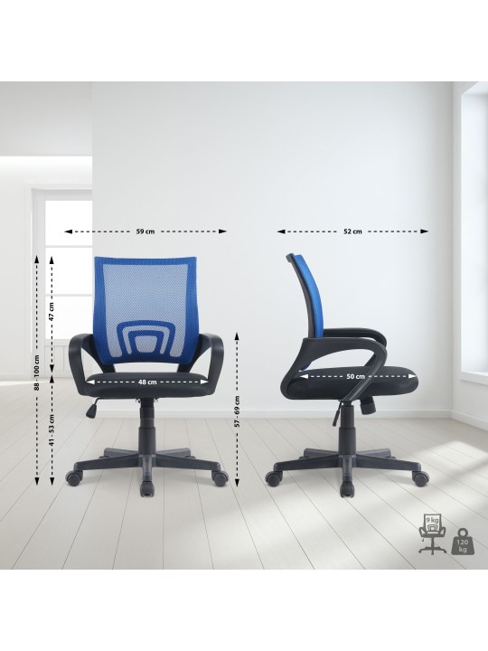 Kancelárska stolička Genius, modrá