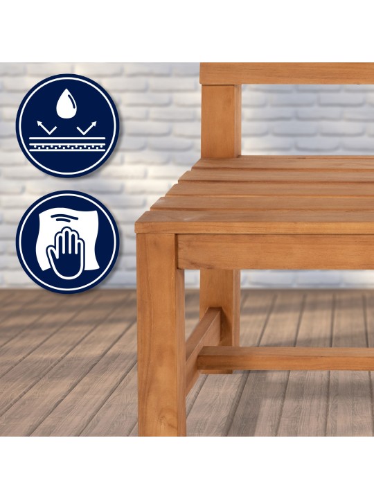 Teaková lavica Augusta 120 cm, teak