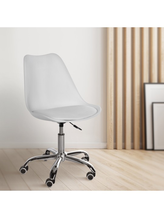 Pracovná stolička Laflin, biela