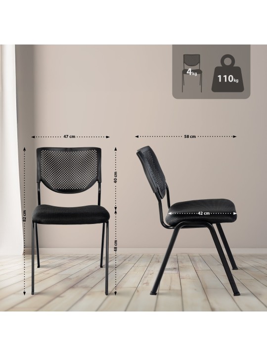 Stolička Kaber, čierna/čierna