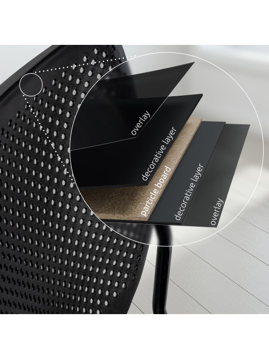 Stolička Kaber, čierna/čierna