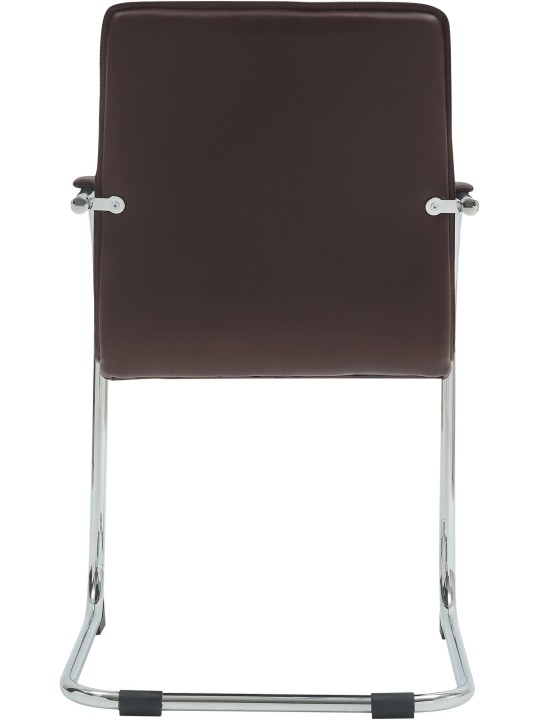 Sada 2 návštevníckych stoličiek Tira z umelej kože, hnedá