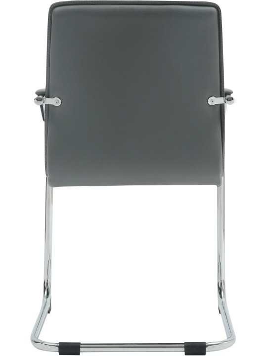 Sada 2 návštevníckych stoličiek Tira z umelej kože, sivá