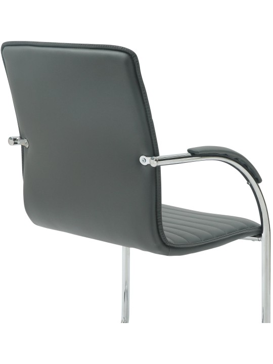 Sada 2 návštevníckych stoličiek Tira z umelej kože, sivá