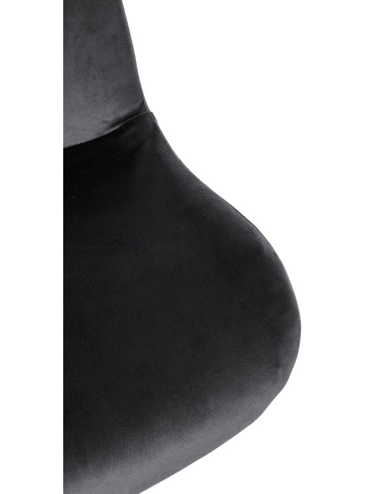 Barová stolička Solon velvet, čierna