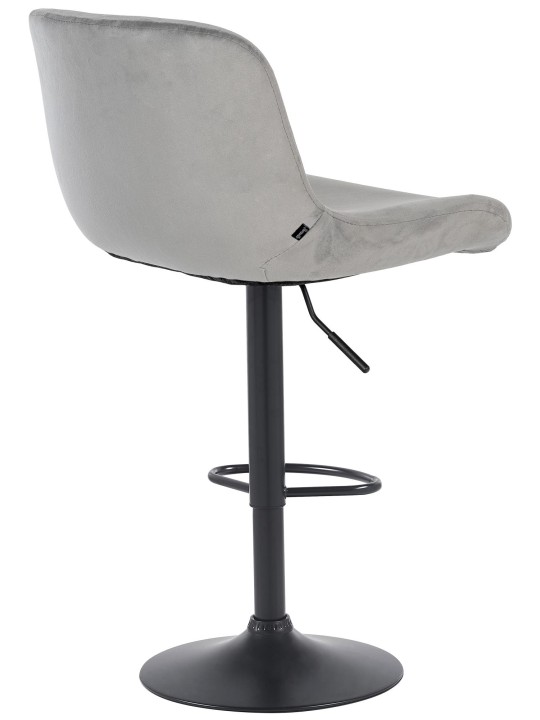 Barová stolička Solon velvet, sivá