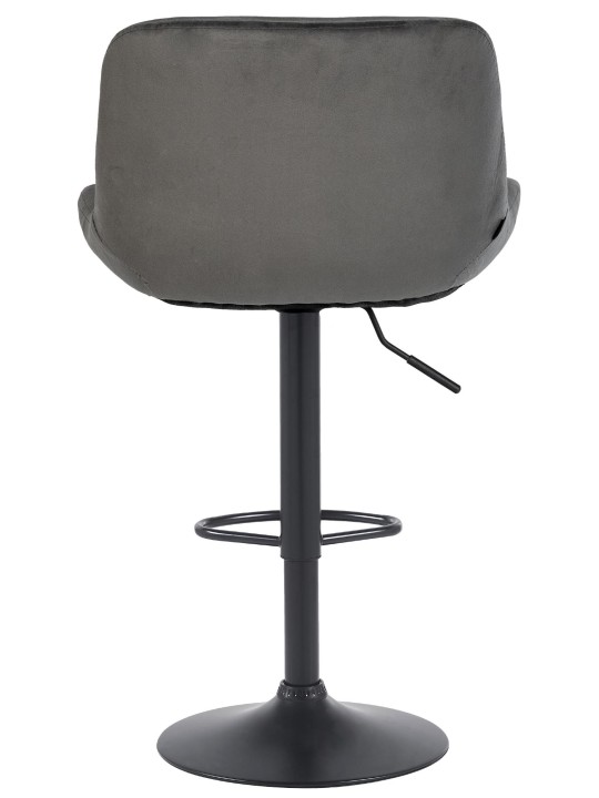 Barová stolička Solon velvet, tmavosivá