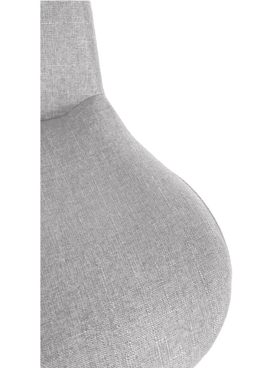 Barová stolička Solon chrómová látka, svetlosivá