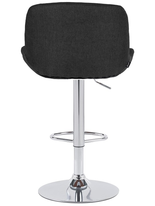 Barová stolička Solon chrómová látka, čierna