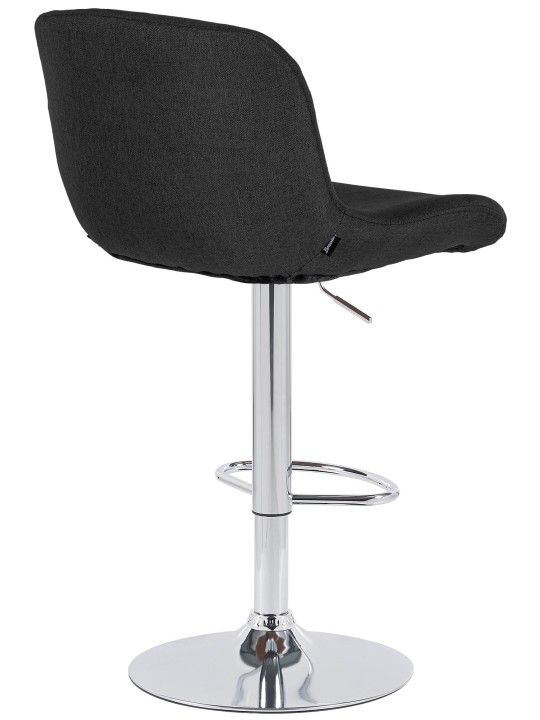 Barová stolička Solon chrómová látka, čierna
