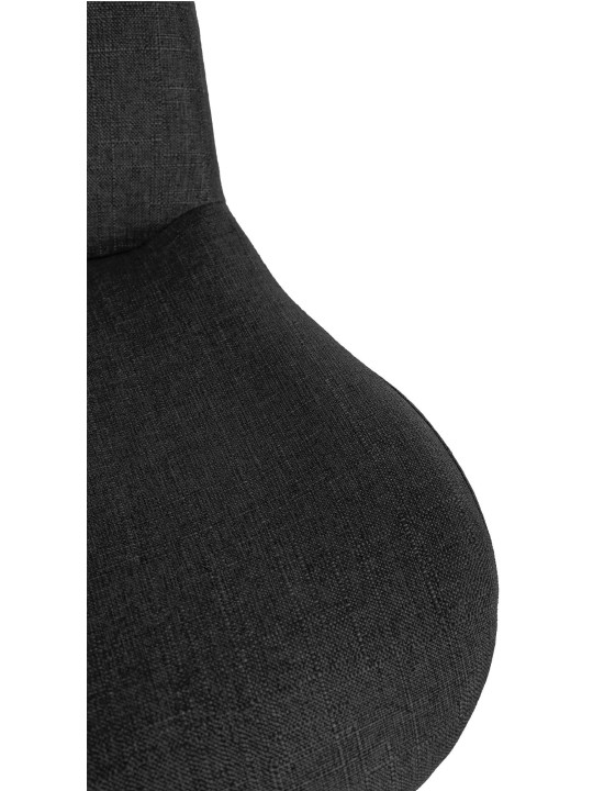 Barová stolička Solon chrómová látka, čierna