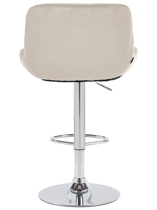 Barová stolička Solon chrómový zamat, krémová