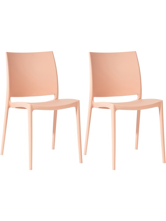 Sada 2 stoličiek Meton, broskyňová