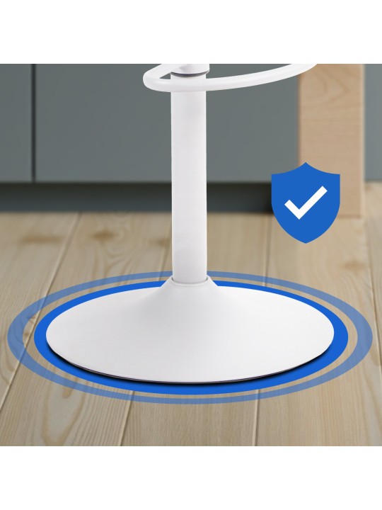 Sada 2 barových stoličiek Aveiro z umelej kože, biela