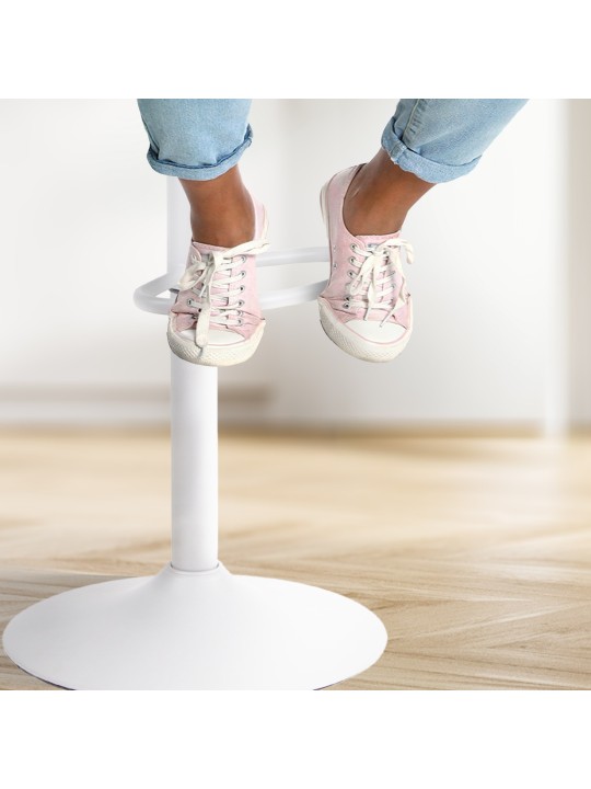 Sada 2 barových stoličiek Aveiro z umelej kože, biela