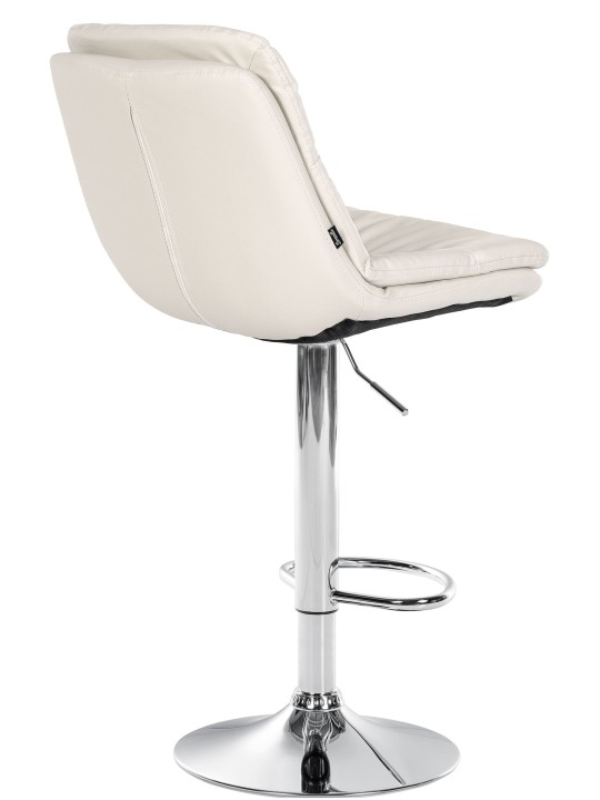 Barová stolička Laurel umelá koža chróm, biela
