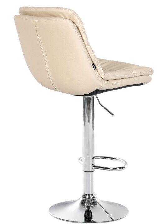Barová stolička Laurel umelá koža chróm, krémová