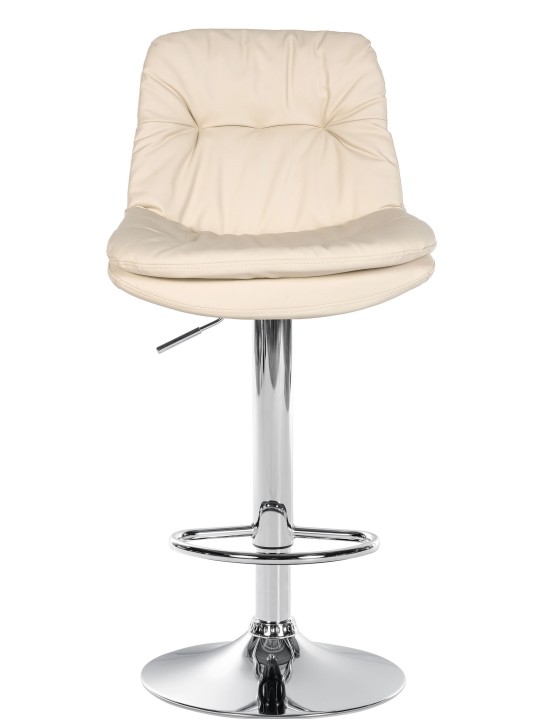 Barová stolička Laurel umelá koža chróm, krémová