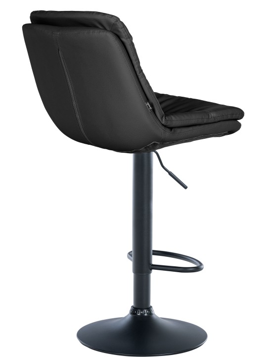 Barová stolička Laurel z umelej kože, čierna