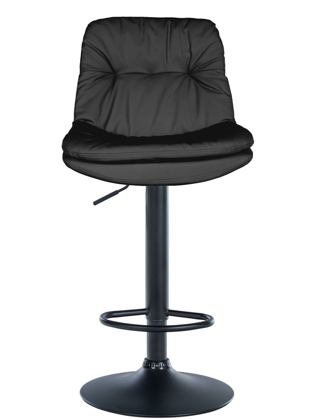 Barová stolička Laurel z umelej kože, čierna