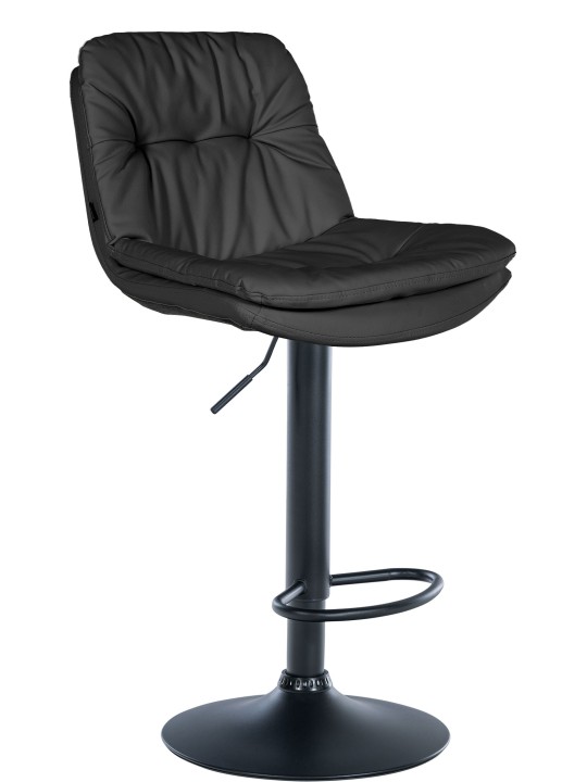 Barová stolička Laurel z umelej kože, čierna