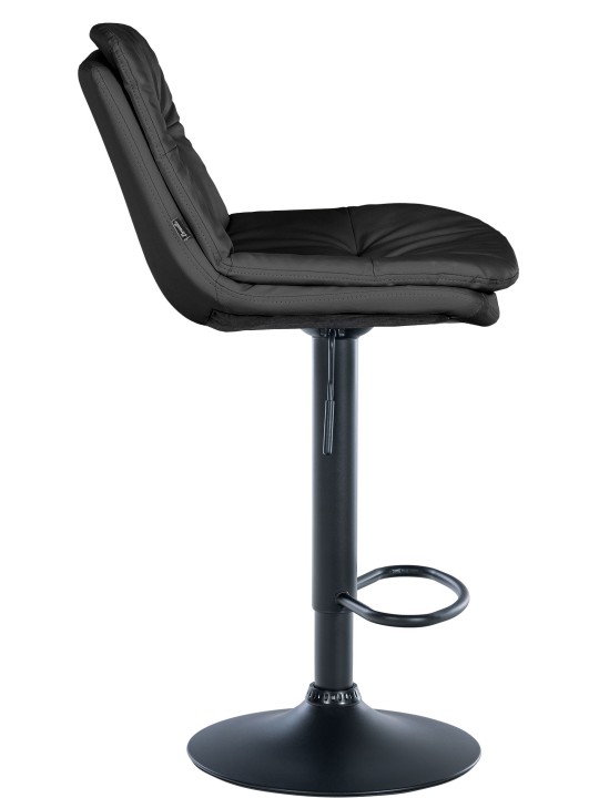 Barová stolička Laurel z umelej kože, čierna
