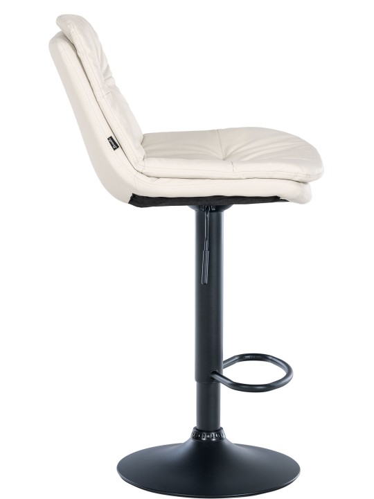 Barová stolička Laurel z umelej kože, biela