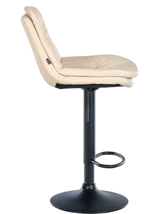 Barová stolička Laurel z umelej kože, krémová
