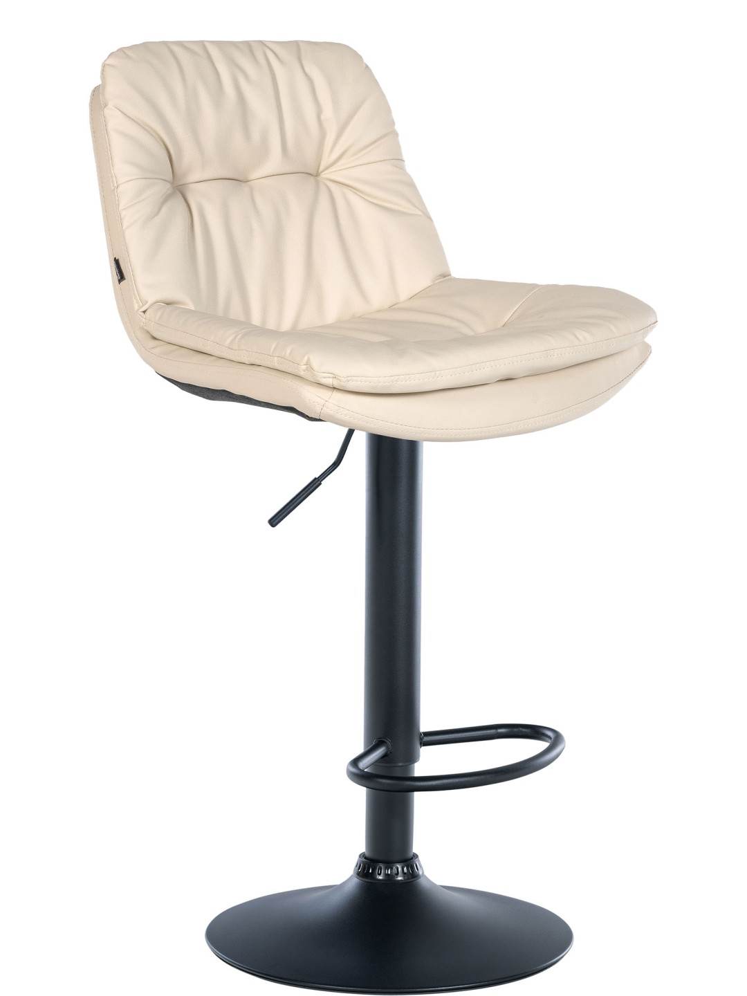 Barová stolička Laurel z umelej kože, krémová