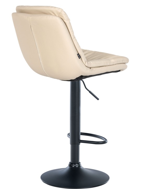 Barová stolička Laurel z umelej kože, krémová