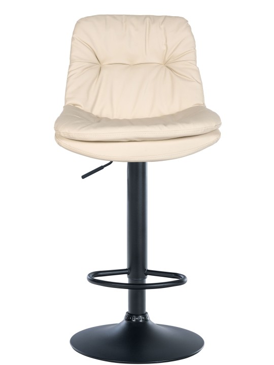 Barová stolička Laurel z umelej kože, krémová