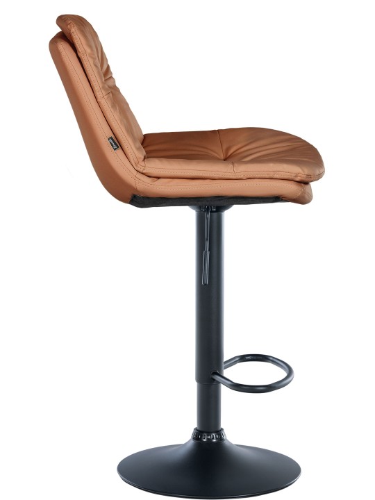 Barová stolička Laurel z umelej kože, svetlohnedá