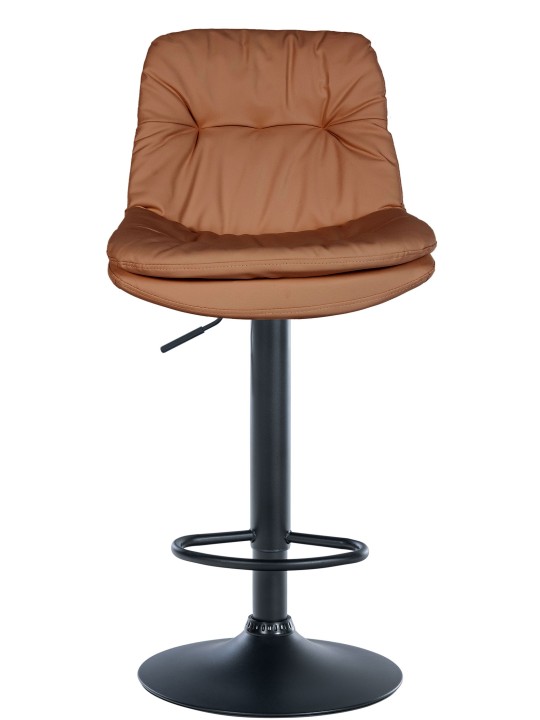 Barová stolička Laurel z umelej kože, svetlohnedá