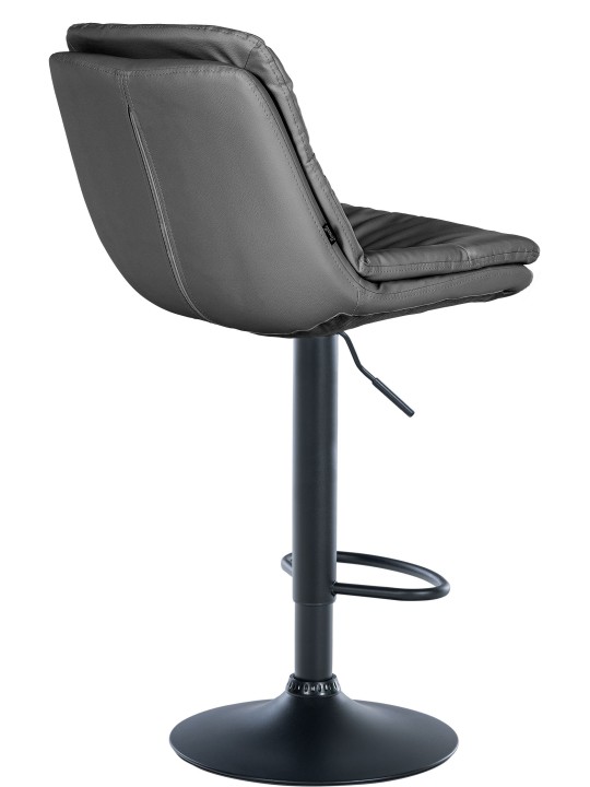 Barová stolička Laurel z umelej kože, sivá