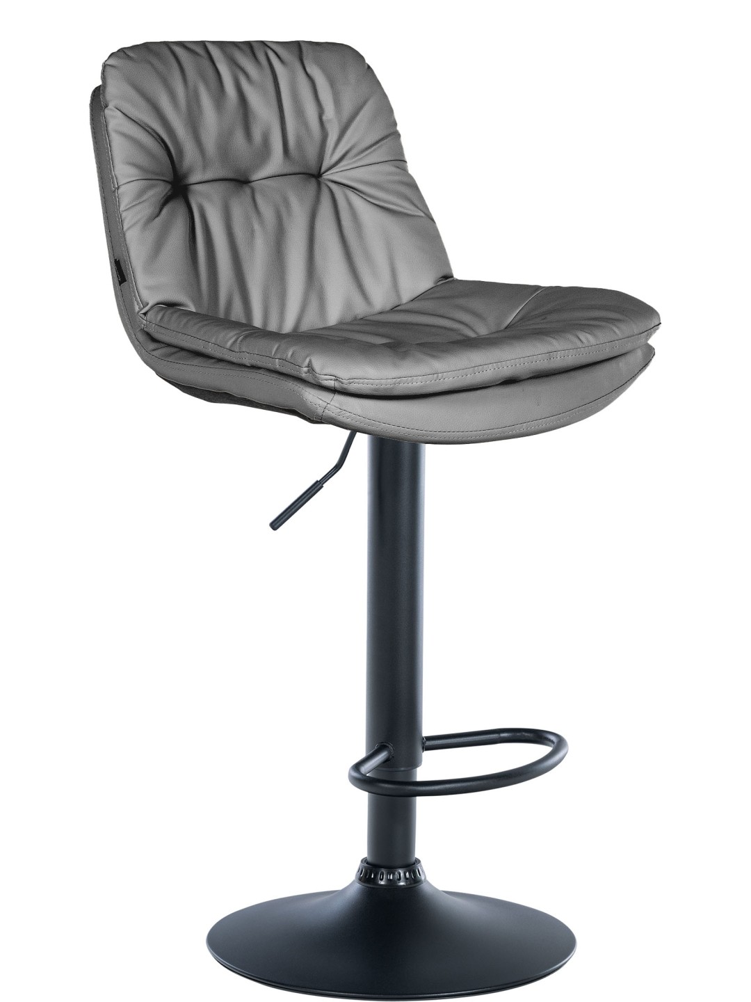 Barová stolička Laurel z umelej kože, sivá