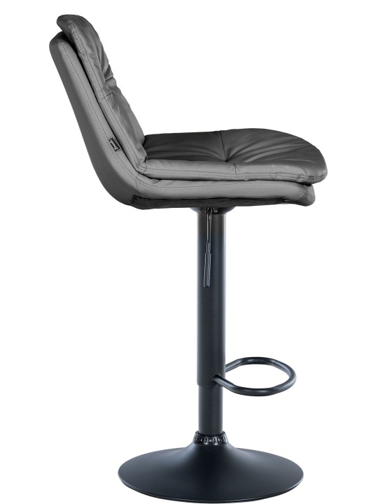 Barová stolička Laurel z umelej kože, sivá