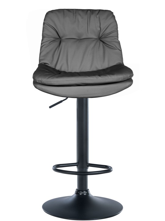Barová stolička Laurel z umelej kože, sivá