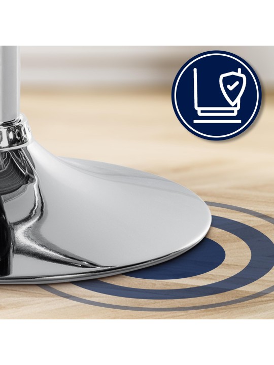 Barová stolička Laurel látka chróm, čierna